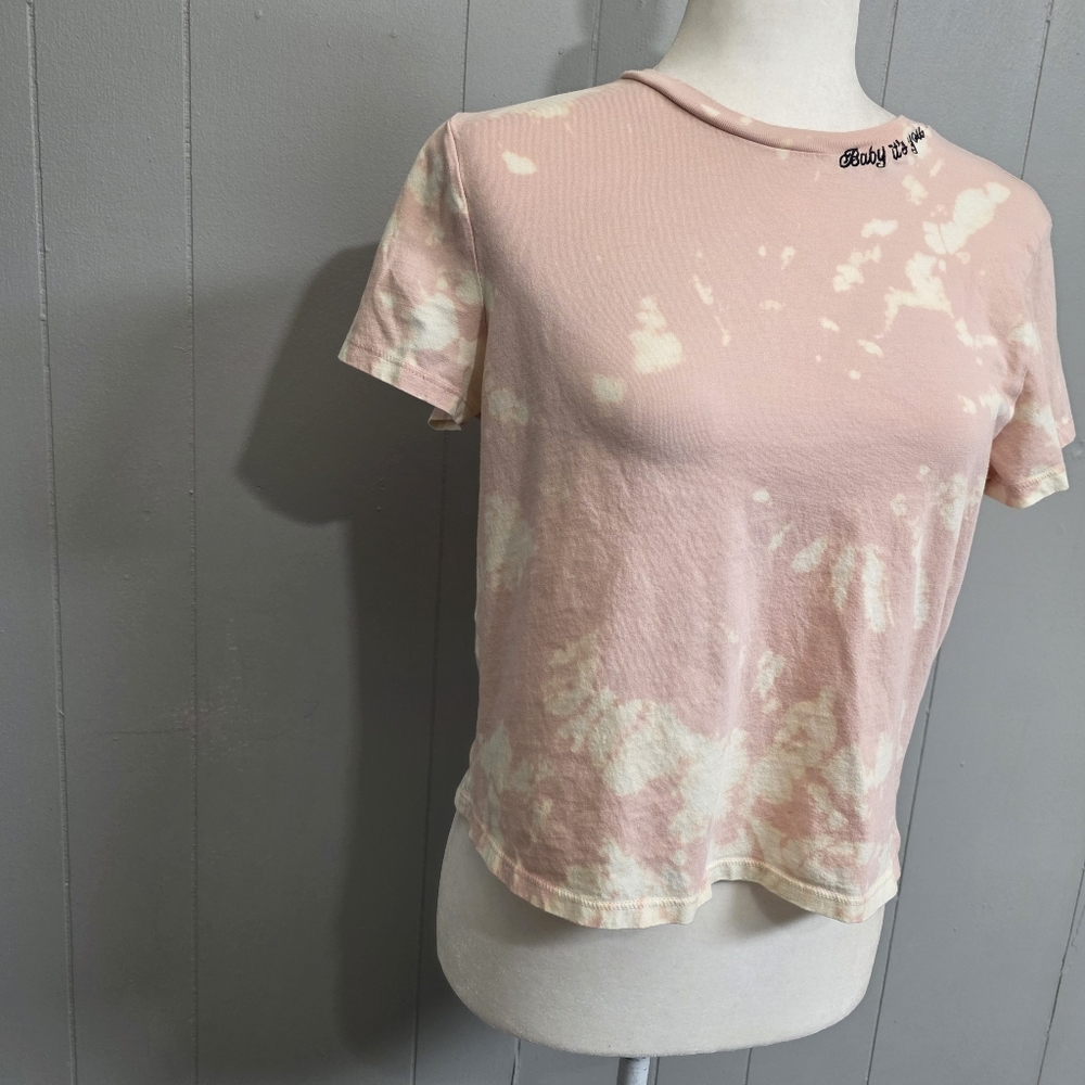 H&M Divided Baby It You Bleach Dye Top Size M - Picture 2 of 10